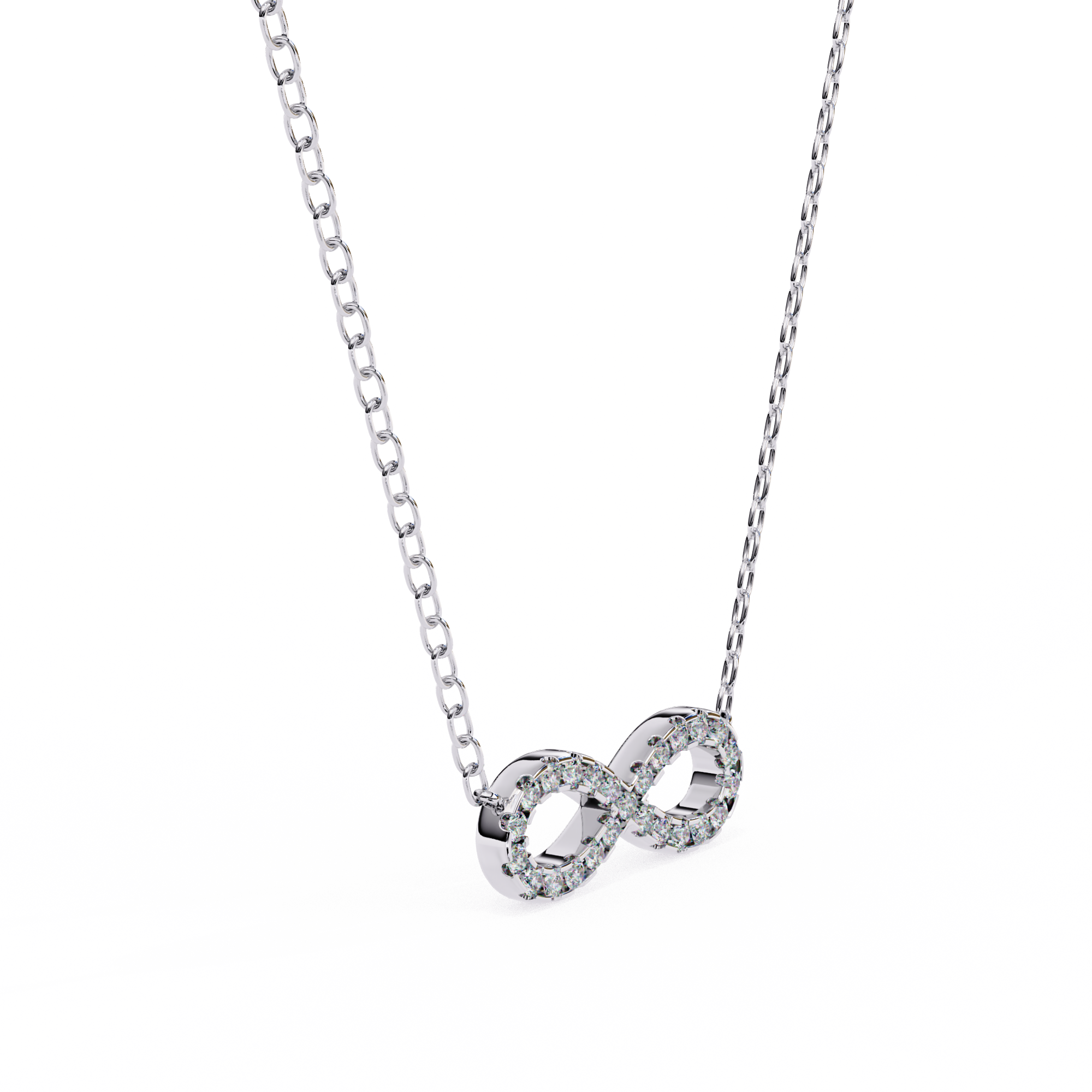Solitairekart 0.32ct Natural Diamond Infinity Pendant-HI Color, VS-SI Clarity